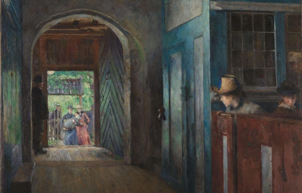 Harriet Backer - Barnedåp i Tanum kirke, 1892