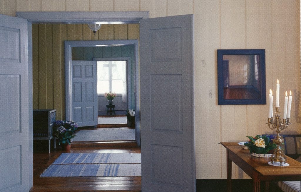 Interiør fra Direktørboligen på Nyfossum, Ida Lorentzen museet.
