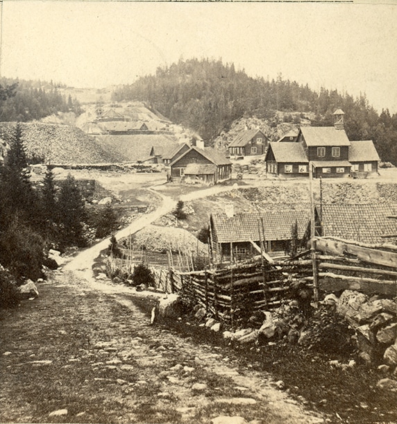 Gruvetråkka. Foto Gercke, 1860-årene