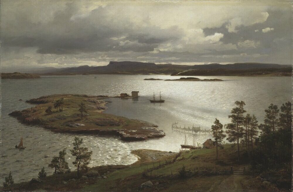 Hans Fredrik Gude - Sandviksfjorden, 1879.