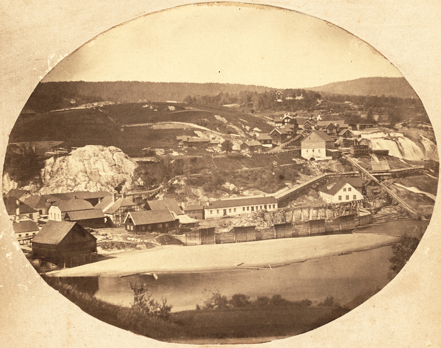Blaafarveværket, rundt bilde. ca. 1900
