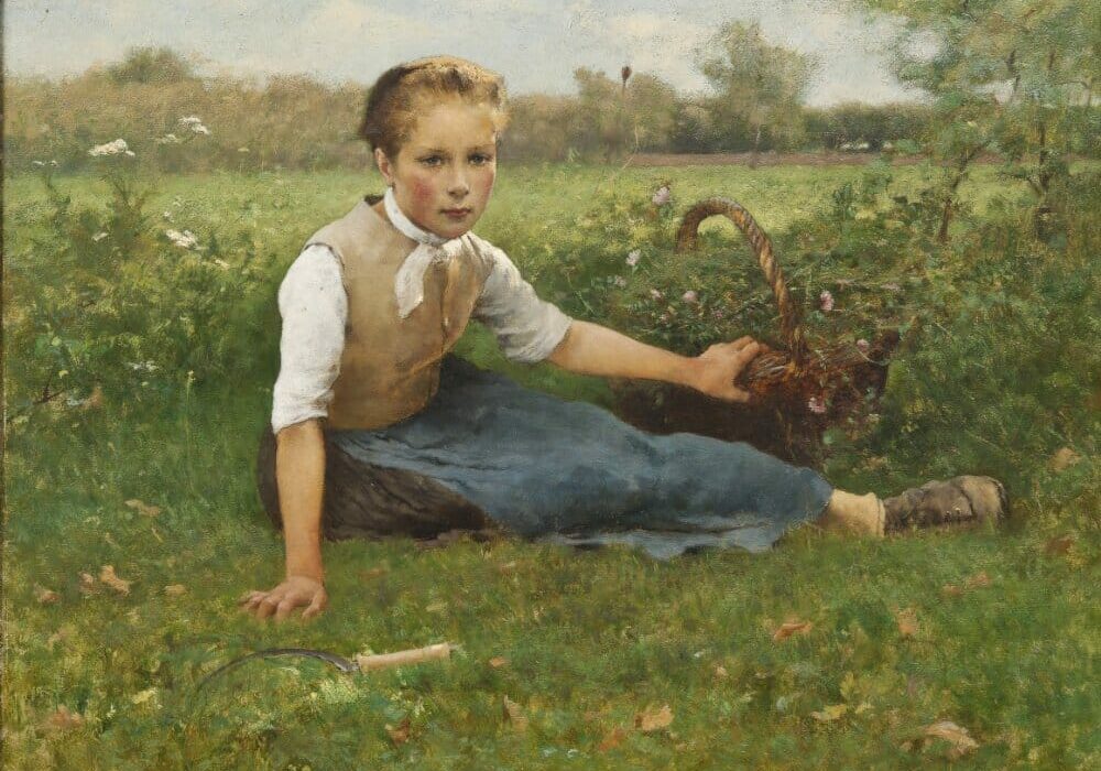 Hugo Salmson - Blomsterplockerskan, 1882.